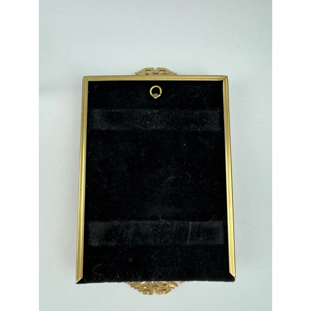 Vintage Gold Bow Ribbon Picture Frame Hollywood Regency Neoclassical Style